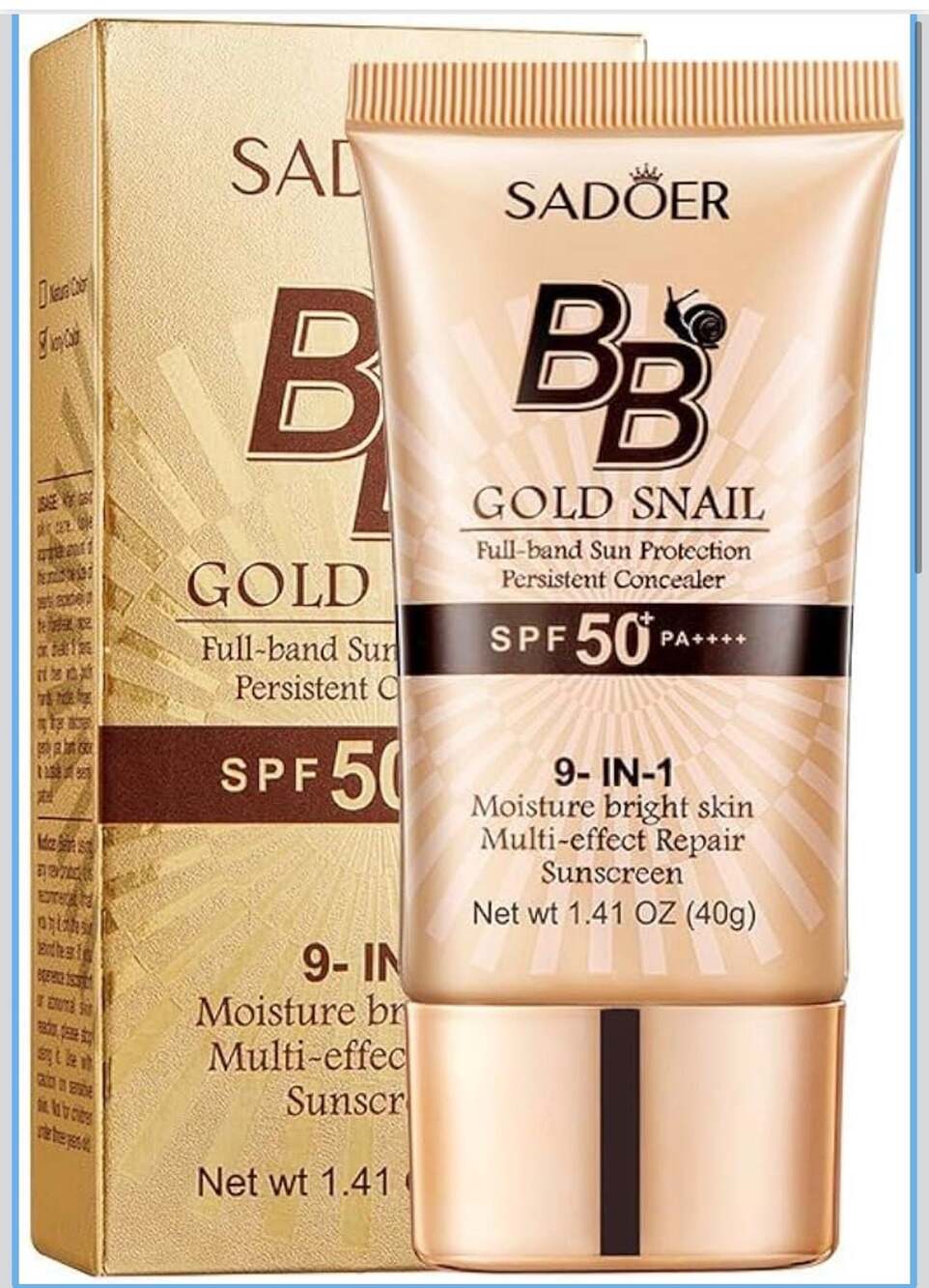 Sadoer Gold Snail 9-in-1 BB Cream SPF 50+ PA++++ 40g